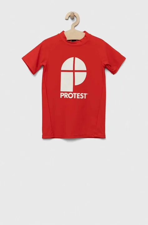 Protest t-shirt dziecięcy PRTBERENT JR kolor czerwony