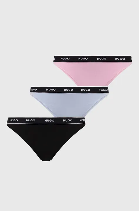 Στρινγκ HUGO 3-pack χρώμα: ροζ
