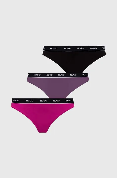 Στρινγκ HUGO 3-pack χρώμα: ροζ