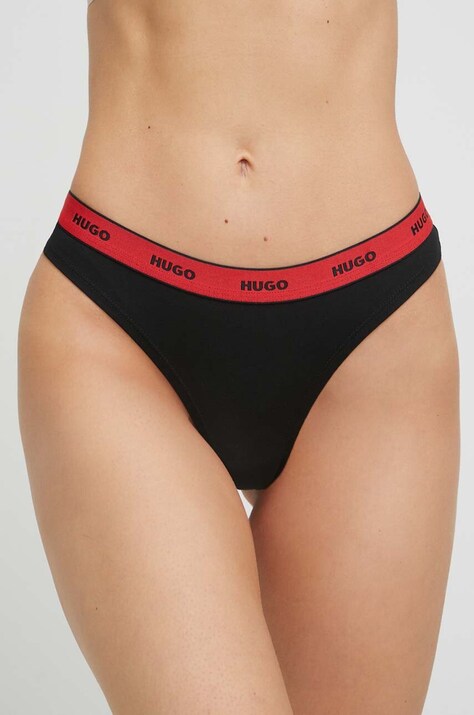 HUGO tanga 3-pack culoarea negru 50480150