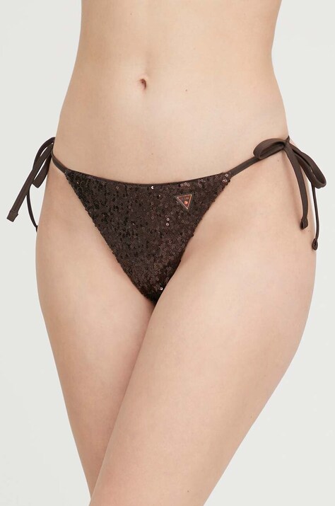 Долнище на бански тип бразилиана Guess в кафяво E3GO02 KBMV0
