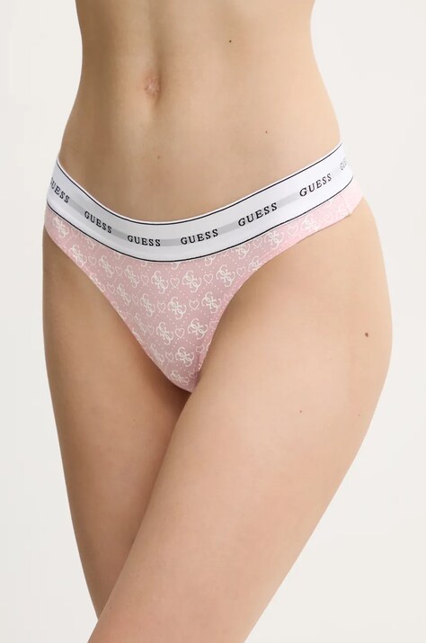 Guess tanga CARRIE culoarea roz, O97E04 KBOE1