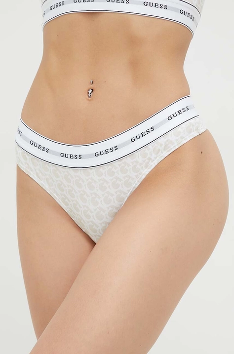 Tanga Guess CARRIE béžová barva, O97E04 KBOE1