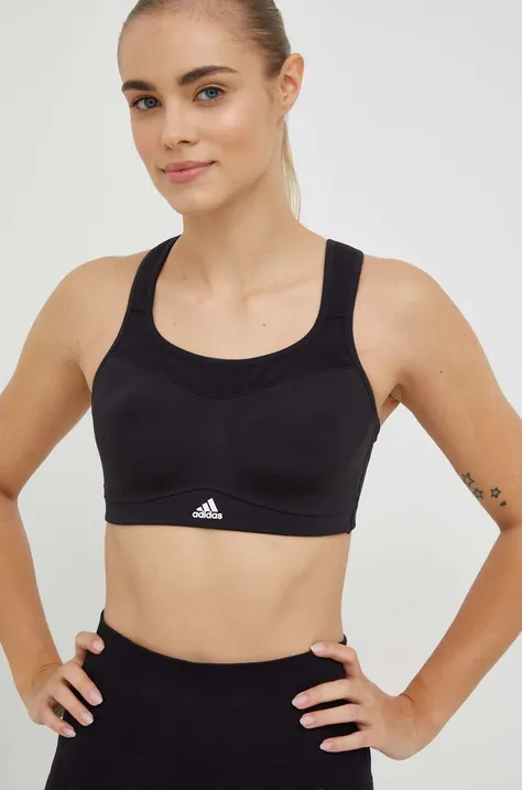 Športni modrček adidas Performance črna barva