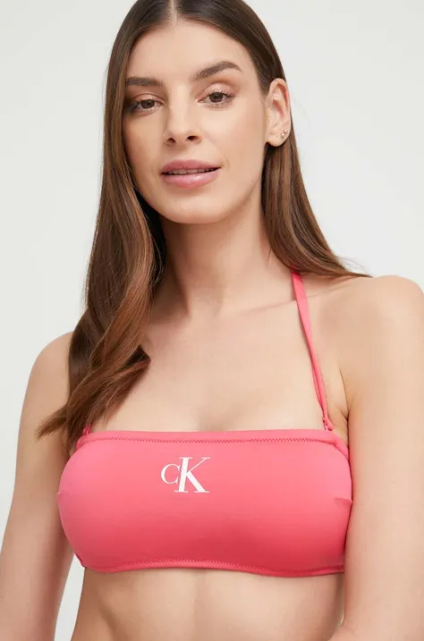 Bikini top Calvin Klein χρώμα: μοβ