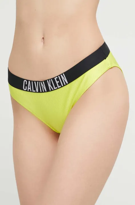 Μαγιό σλιπ μπικίνι Calvin Klein χρώμα: πράσινο
