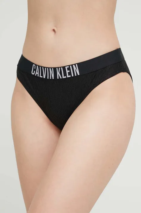 Plavkové nohavičky Calvin Klein čierna farba