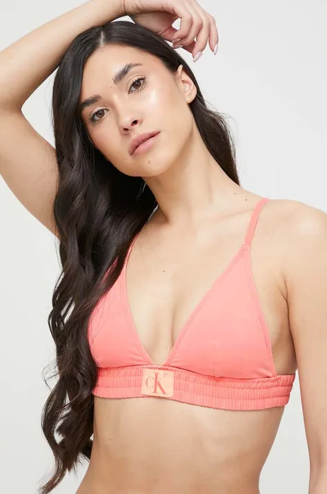Bikini top Calvin Klein χρώμα: πορτοκαλί