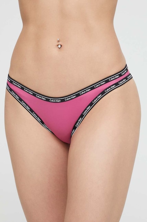 Calvin Klein brazyliany kąpielowe kolor fioletowy