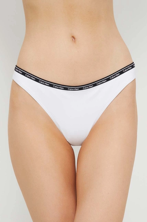 Calvin Klein bikini brazilieni culoarea alb