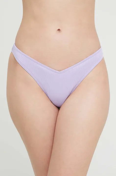 Bikini brazilian Hollister Co. χρώμα: μοβ