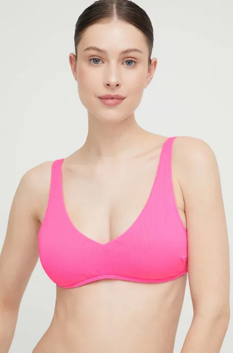 Bikini top Hollister Co. χρώμα: ροζ
