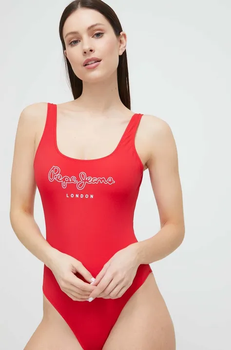 Jednodijelni kupaći kostim Pepe Jeans Olena boja: crvena, mekane košarice