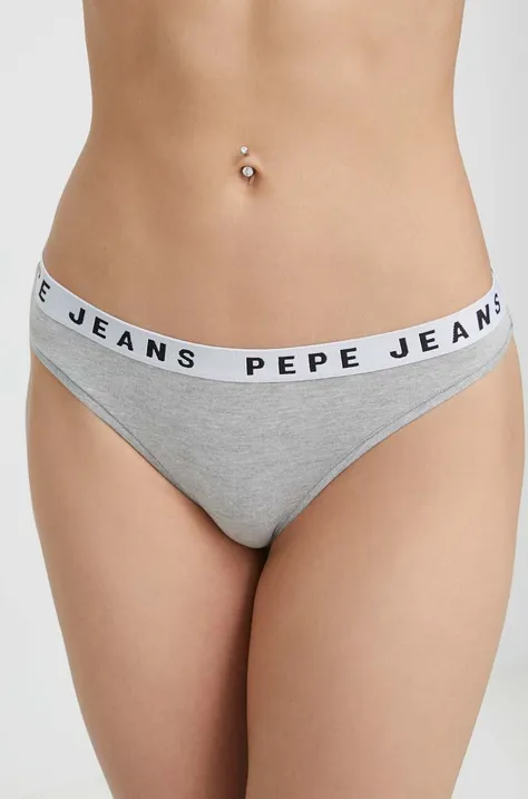 Στρινγκ Pepe Jeans χρώμα: γκρι
