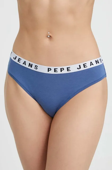 Σλιπ Pepe Jeans χρώμα: ναυτικό μπλε