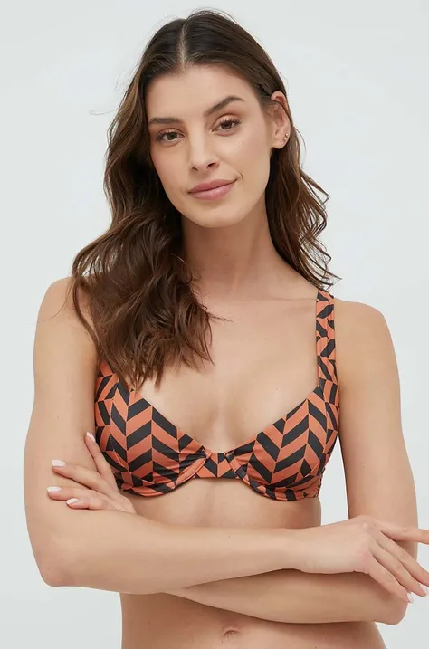 Bikini top Billabong χρώμα: πορτοκαλί