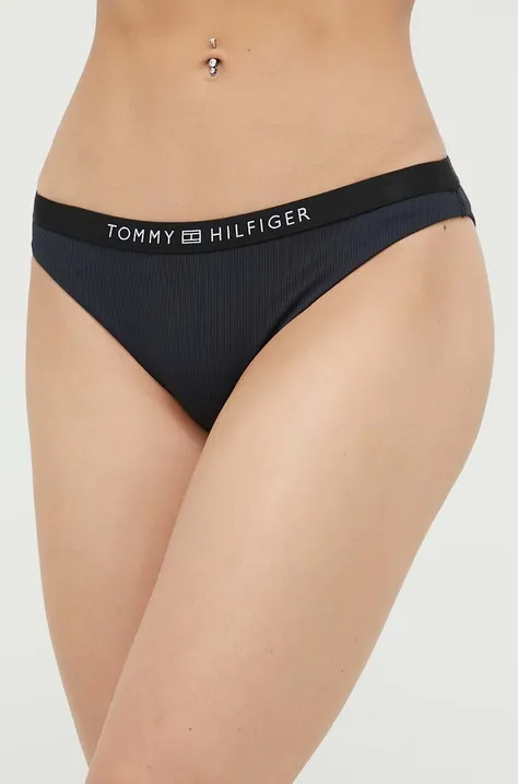 Plavkové nohavičky Tommy Hilfiger čierna farba