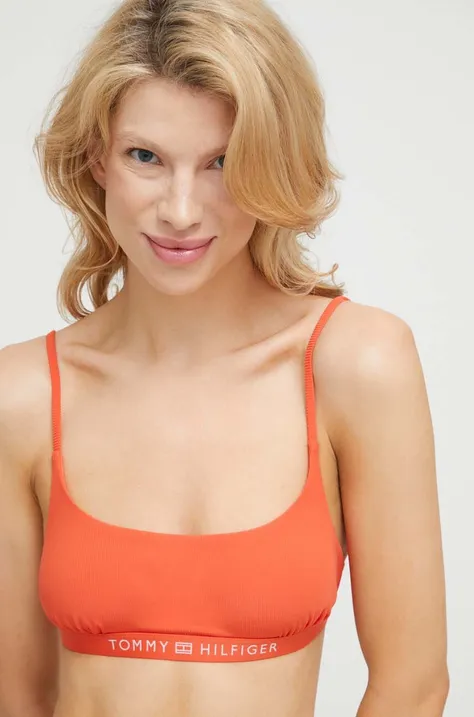 Bikini top Tommy Hilfiger χρώμα: πορτοκαλί