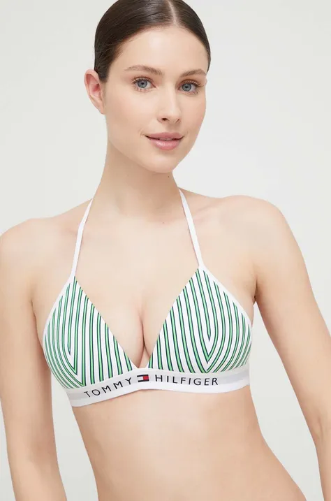 Tommy Hilfiger bikini felső zöld, merevített kosaras