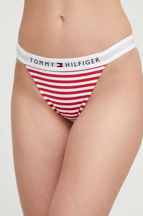 Долнище на бански Tommy Hilfiger в червено