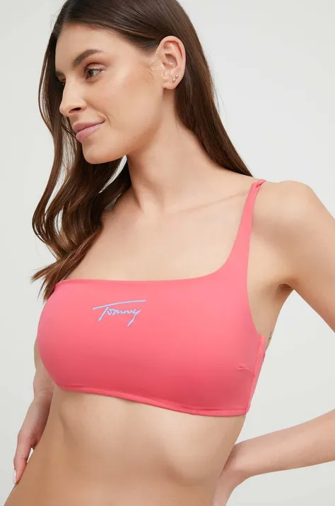 Bikini top Tommy Jeans χρώμα: ροζ