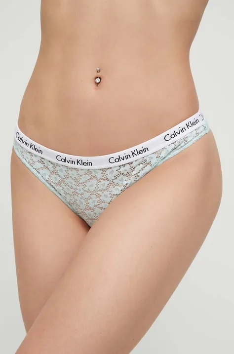 Kalhotky brazilky Calvin Klein Underwear tyrkysová barva