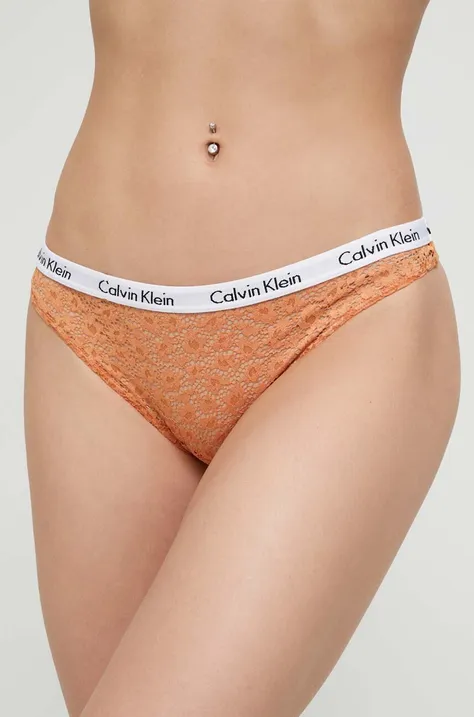 Kalhotky brazilky Calvin Klein Underwear hnědá barva