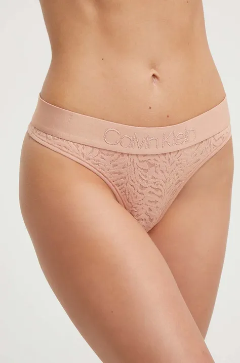 Tange Calvin Klein Underwear boja: ružičasta, od čipke