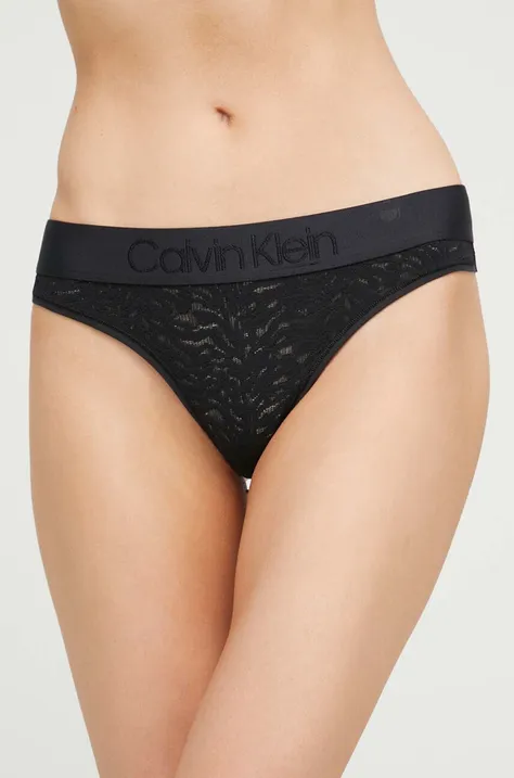 Στρινγκ Calvin Klein Underwear χρώμα: μαύρο