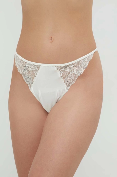 Calvin Klein Underwear stringi kolor beżowy