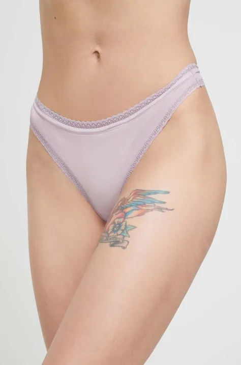 Στρίνγκ Calvin Klein Underwear χρώμα: μοβ
