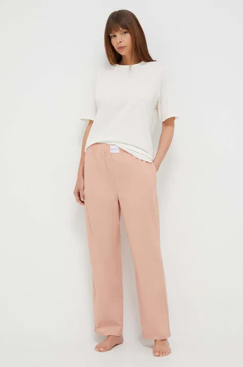 Calvin Klein Underwear piżama damska kolor beżowy