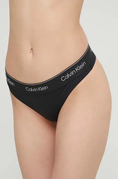 Brazílske nohavičky Calvin Klein Underwear čierna farba