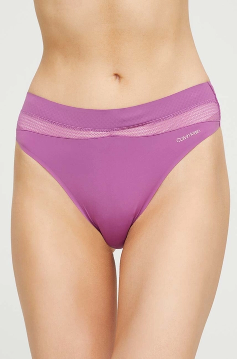 Calvin Klein Underwear stringi kolor fioletowy