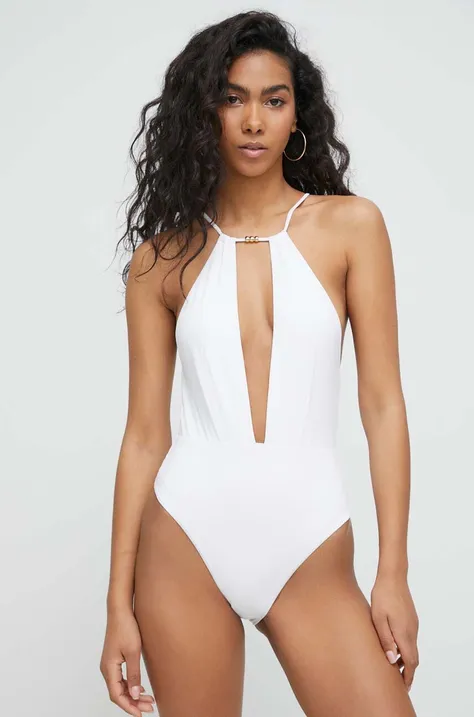 Max Mara Beachwear jednoczęściowy strój kąpielowy kolor biały miękka miseczka