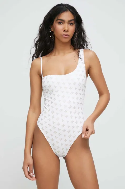 Max Mara Beachwear jednoczęściowy strój kąpielowy kolor biały miękka miseczka