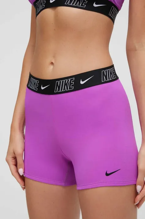 Kopalne kratke hlače Nike Logo Tape vijolična barva