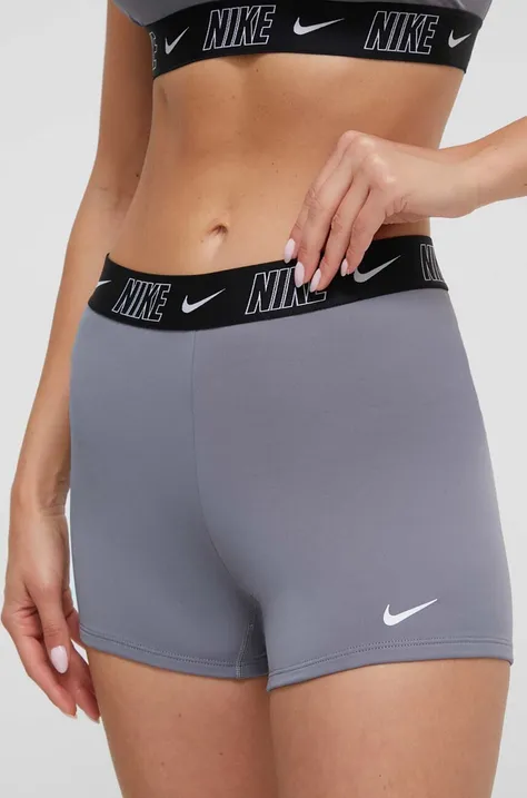 Plavkové šortky Nike Logo Tape šedá barva