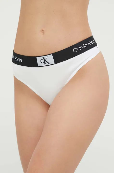 Tanga Calvin Klein Underwear bílá barva, 000QF7221E