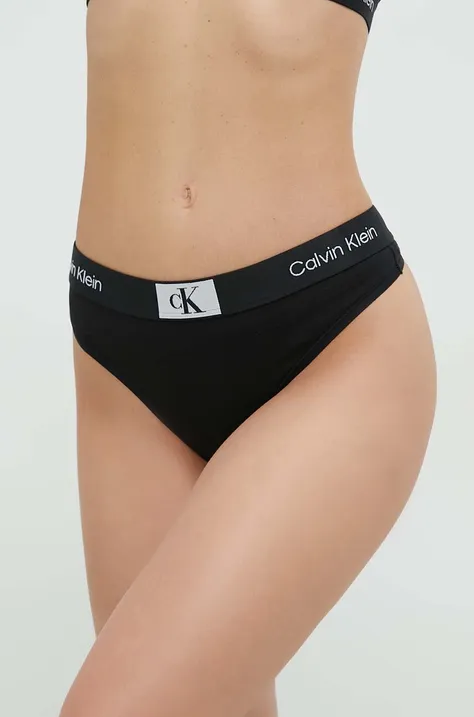 Calvin Klein Underwear tanga culoarea negru 000QF7221E