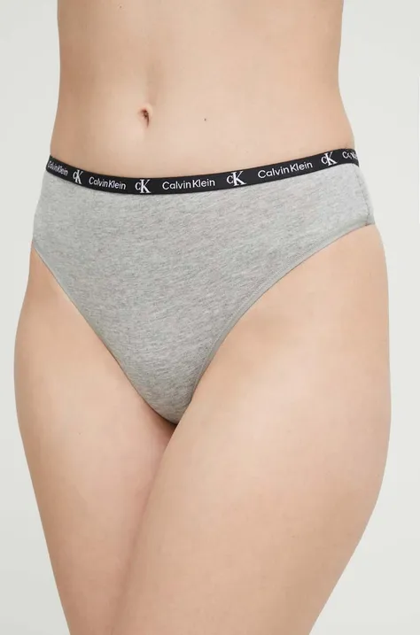 Tanga Calvin Klein Underwear 2-pack šedá barva