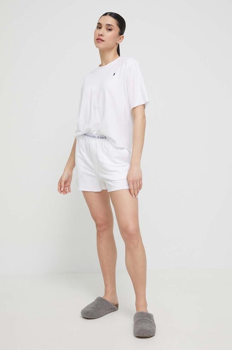 Pyžamo Polo Ralph Lauren dámske,biela farba,4P8029