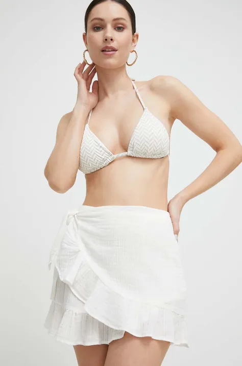Abercrombie & Fitch spódnica plażowa kolor biały