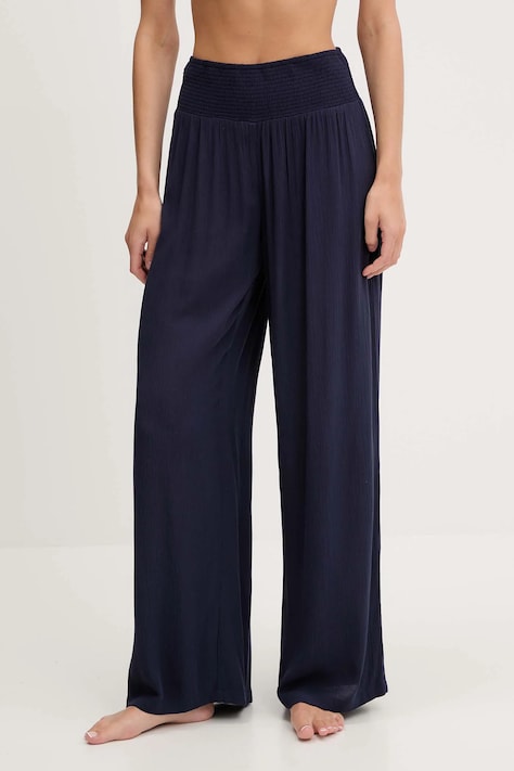 Plážové kalhoty Lauren Ralph Lauren tmavomodrá barva