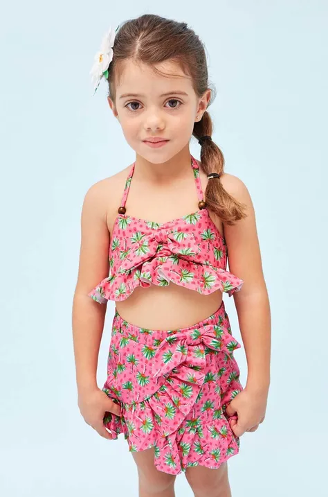 Mayoral dwuczęściowy strój kąpielowy dziecięcy kolor różowy