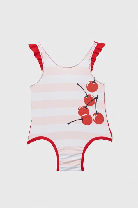 Jednodijelni kupaći kostim za bebe United Colors of Benetton boja: crvena