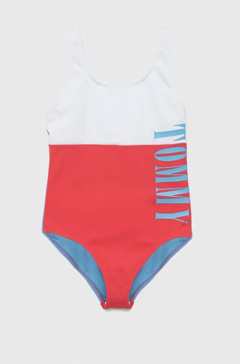 Dječji jednodijelni kupaći kostim Tommy Hilfiger boja: ružičasta