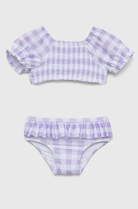 GAP dwuczęściowy strój kąpielowy niemowlęcy kolor fioletowy