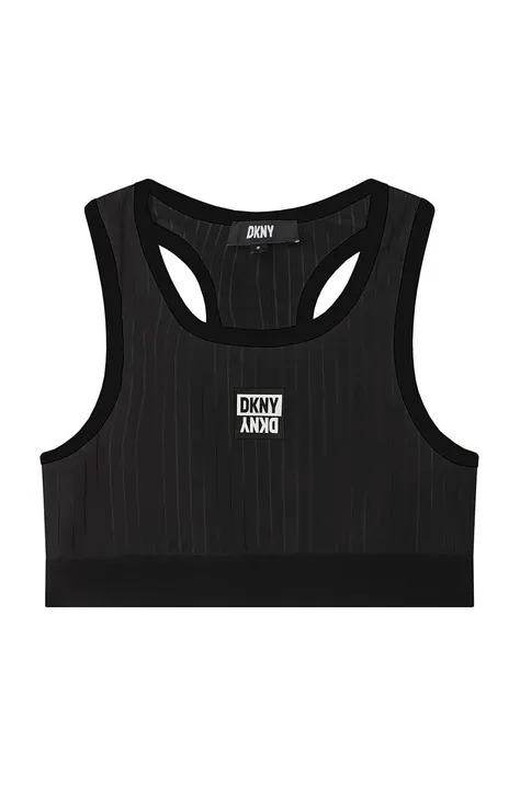 Dkny biustonosz dziecięcy kolor czarny