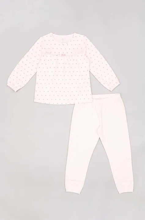 Otroška bombažna pižama zippy x Disney roza barva